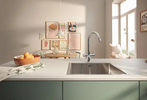 Смеситель для кухни с подключением питьевой воды Grohe Blue Pure BauCurve 30580000 Хром - фото 3