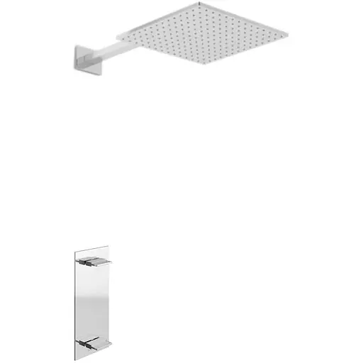 Душова система Kohlman Excelent 40 chrome + BOX прихованого монтажу KPL-QW227HQ40, Хром - фото 1