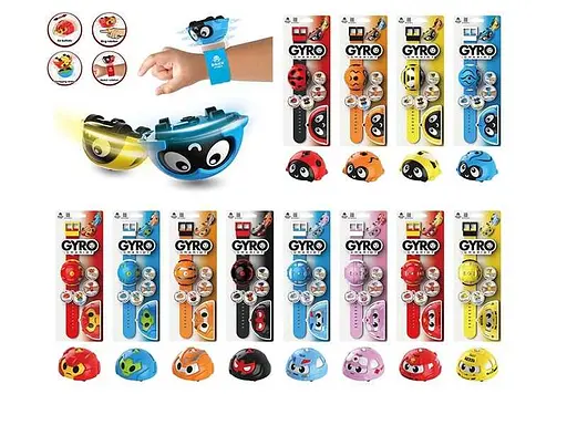 Браслет з юлою E 301003 GYRO запускалка, кільце, інерційний механізм, на блістері (6946611597536) Микс - фото 1