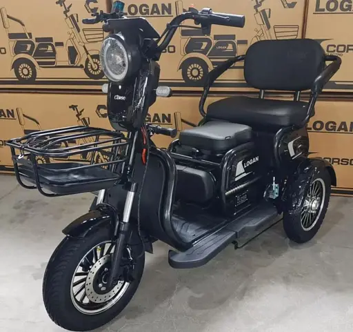 Электроскутер Трехколесный Corso Logan (1200W 72V/23Ah) Черный - фото 2