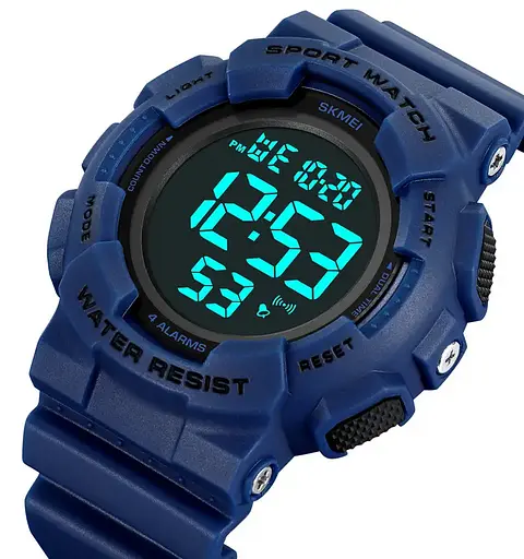 Чоловічий наручний спортивний годинник Skmei 2081 Синій з чорним - фото 4
