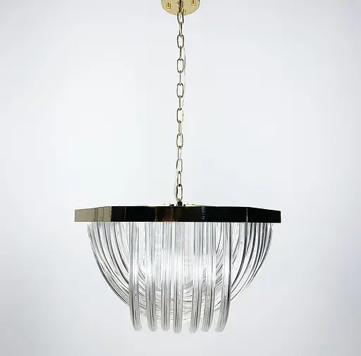 Люстра Murano у золотому каркасі Line.F Діаметр 50см - фото 1