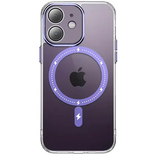 Чохол Epik TPU+PC Colorful with MagSafe для Apple iPhone 12 6.1 Purple