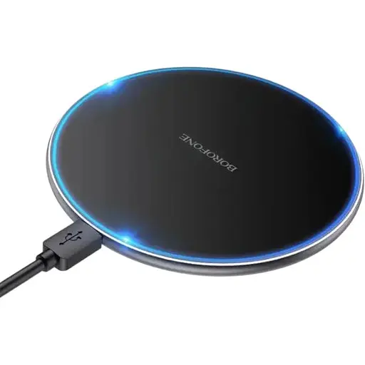 Беспроводная зарядка подставка Borofone BQ3 Pro на 15W Type-C 2A черная