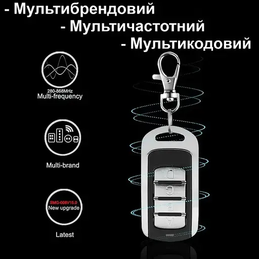 Универсальный мультичастотный Scimagic SMG-008V15.0 пульт-брелок клонатор дубликатор для шлагбаумов, ворот, роллет - фото 3