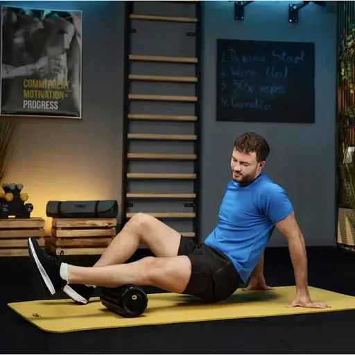 Роллер масажер ребристий Trex Sport TX-030EPR EPP 30см чорний - фото 7