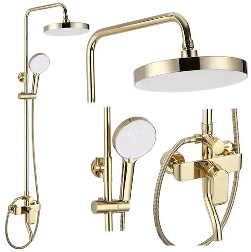Душова система Rea Bloom gold з виливом REA-P9528, Золотий - фото 5