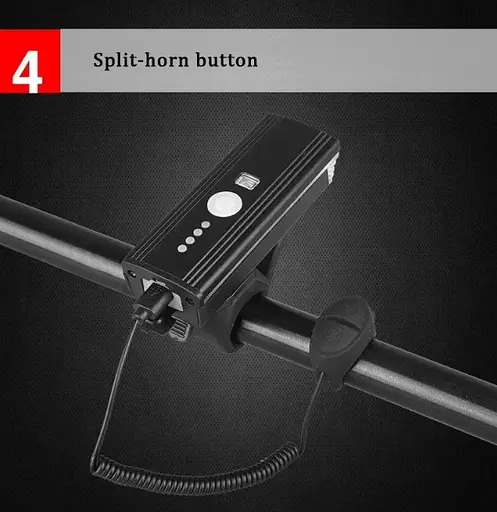 Велосипедный фонарь и велозвонок HJ-062 датчик света + выносная кнопка + microUSB + 4 режима / 3 режима - фото 9