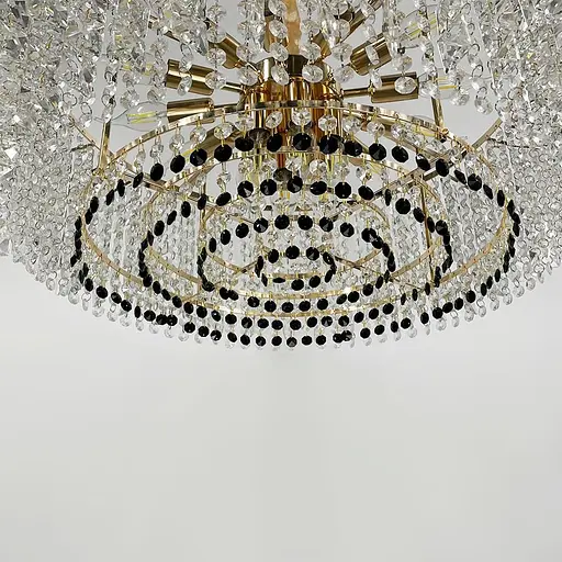 Вишукана золота люстра із кришталевими підвісками Ø 75 см | Арт. 567-800 | Line F - фото 4