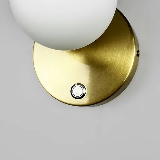 Бра Arcola в мінімалістичному латунному корпусі 15х13 см Line F Арт. WJ56/1 AB - фото 3