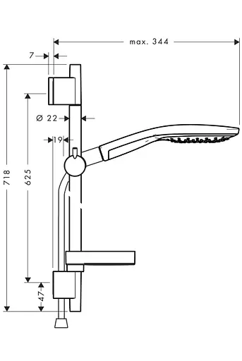 Душовий гарнітур Hansgrohe Raindance Select 150 27802000, Хром - фото 2
