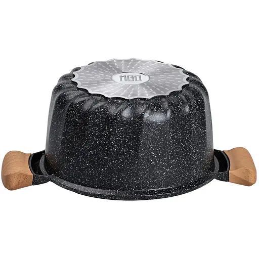 Кастрюля алюминиевая MGC HP-4-433B с антипригарным покрытием 5 л черная - фото 4