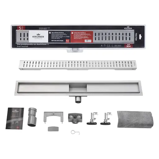 Линейный трап Kroner KRP Eifel W70 Welle с сухим затвором (CV034163) - фото 4