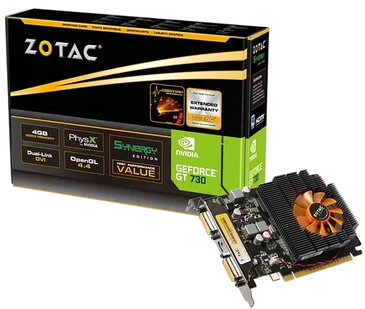 Видеокарта GeForce GT 730 4GB Zotac Synergy (ZT-71109-10L) Б/У - фото 1