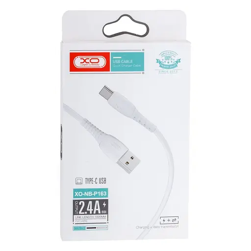 Кабель XO NB-P163 2.4A USB cable for Type-c 1 м Білий - фото 2
