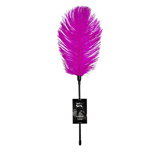 Лоскіт зі страусиним пером Art of Sex - Feather Tickler, колір Темно-рожевий - фото 2