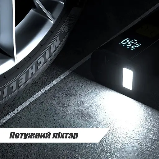 Автомобільний компресор Suitu портативний акумуляторний 6000 mAh 150 PSI 120W - фото 6