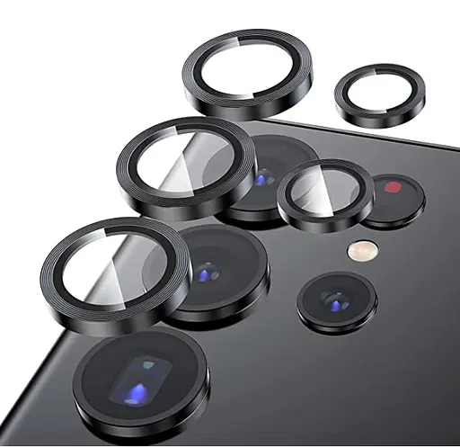 Захисне скло на камеру DK для Samsung Galaxy S23 Ultra S918 Metal Ring Eagle Eye 015718 black - фото 6