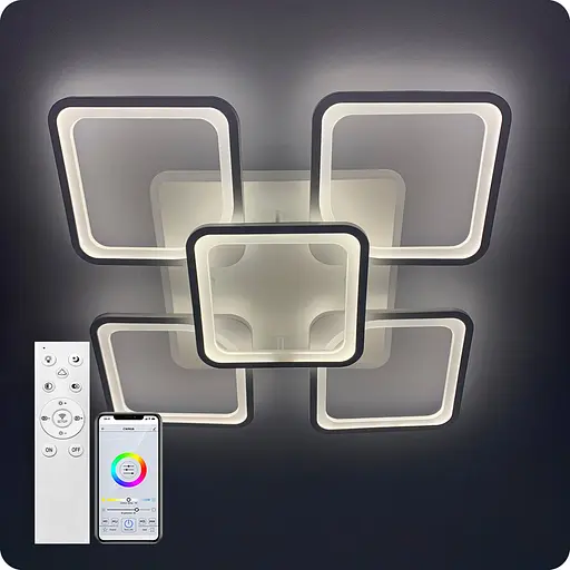 Люстра світлодіодна 517 Light 3color з пультом 180Вт Білий (01759) - фото 1