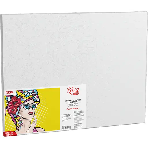 Полотно на картоне с контуром Rosa Start Pop Art WOW 1 30х40 хлопок акрил - фото 2