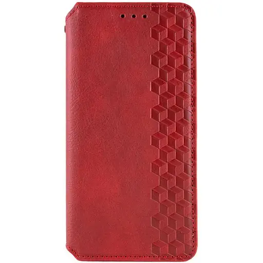 Кожаный чехол-книжка Getman Cubic (PU) для Xiaomi Redmi Note 14 4G (Int. version) Красный