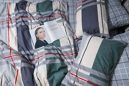 Комплект постільної білизни Moon&Star Бязь Gold Люкс Cloudy полуторний євро 160х220 наволочки 4х70х70 - фото 7