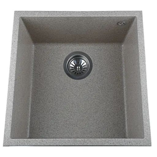 Гранитная мойка Globus Lux AMMER 44x44см миндаль для кухни устойчива к царапинам и чистящим средствам