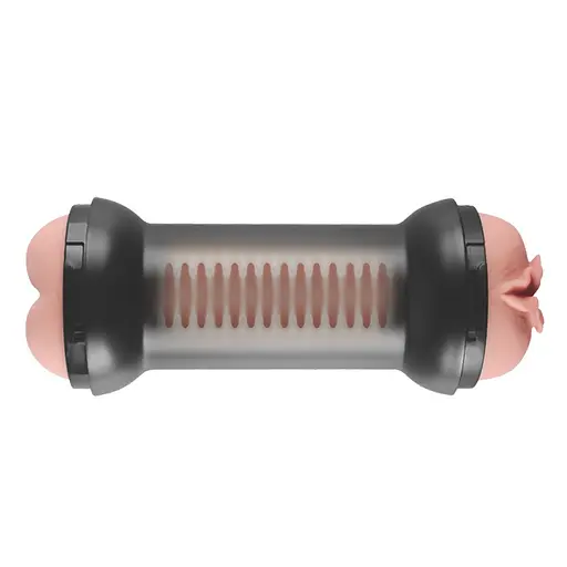 Подвійний мастурбатор Lovetoy Traning Master Double Side Stroker тілесний - фото 6