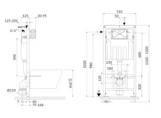 Інсталяція для унітазу Cersanit Tech Line Opti K97-492 - фото 2