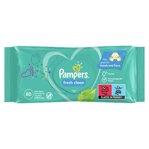 Уцінка. Набір дитячих вологих серветок Pampers Baby Fresh Clean, 1200 шт. (15 упаковок по 80 шт.) - фото 2