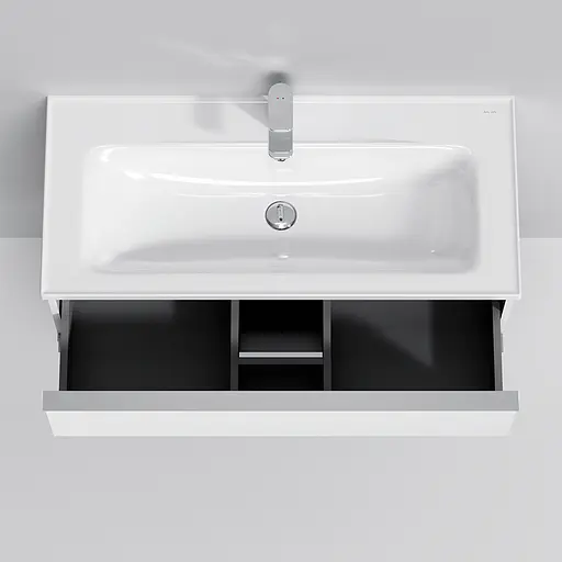 Тумба з умивальником AM.PM X-Joy S підвісна 100 см 2 ящики білий MTA-FHX1002WG-WCC1002WG Білий - фото 4