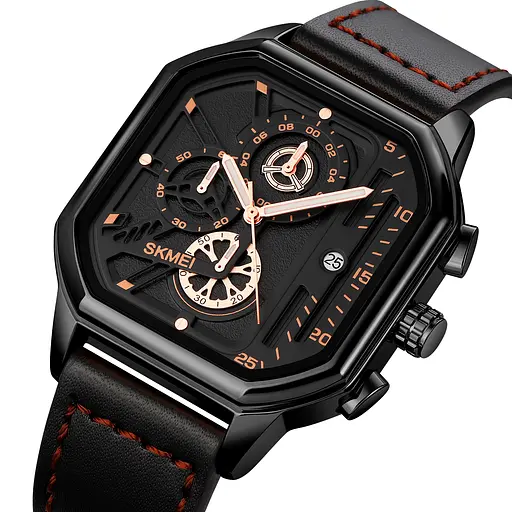 Наручний годинник чоловічий 1963BKRG Black-Rose-Gold Skmei acs0030461 - фото 2