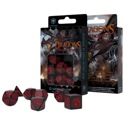 Набір кубиків Dragons Onyx Dice Set , 7 шт. (SDRA05) - фото 1