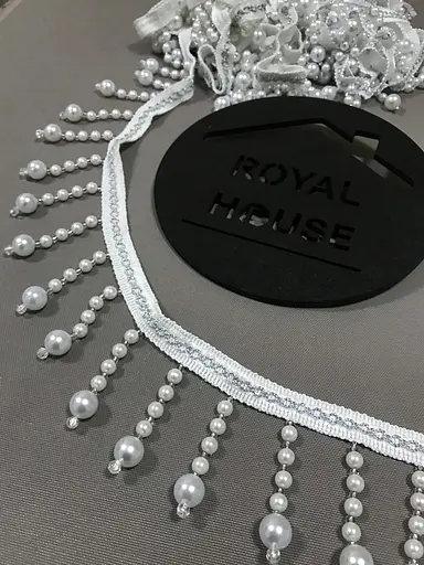 Бахрома белая жемчужная Elit - фото 3