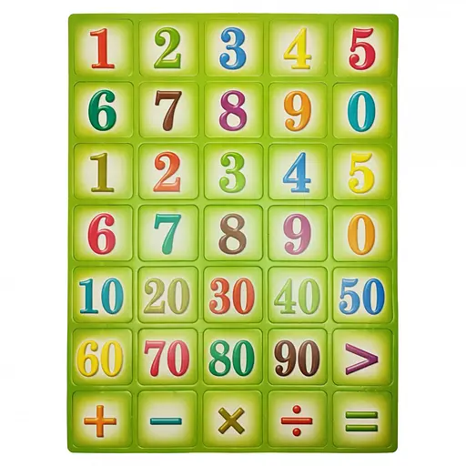 Детский обучающий набор магнитов "Цифры" 1151ATS для 3х лет Зелёный - фото 1