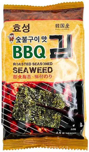 Снек нори Ock-Dong-Ja Hyoseong BBQ со вкусом барбекю 4.5 г