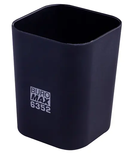 Стакан пластиковый Rubber Touch для канцелярских принадлежностей, черный