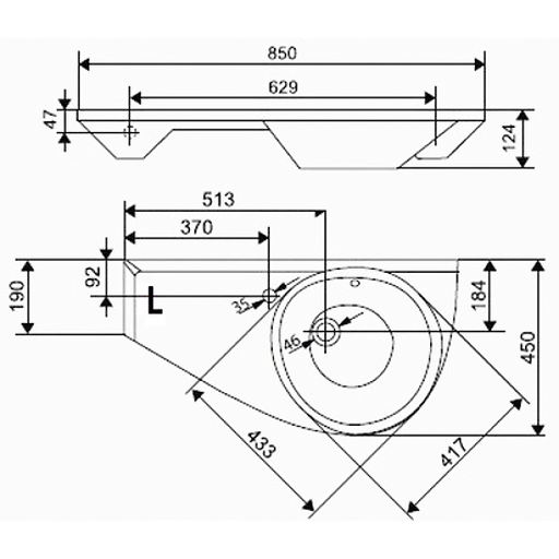 Умивальник Ravak Avocado L XJ1L1100000, Білий - фото 3
