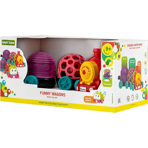 Набір іграшок музичний Baby Team Забавні вагончики (8672_паровозик) - фото 5