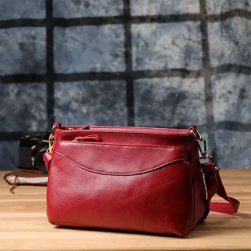 Женская сумка Vintage с твердым дном из натуральной кожи 27х16х11 см sum0027557 - фото 9