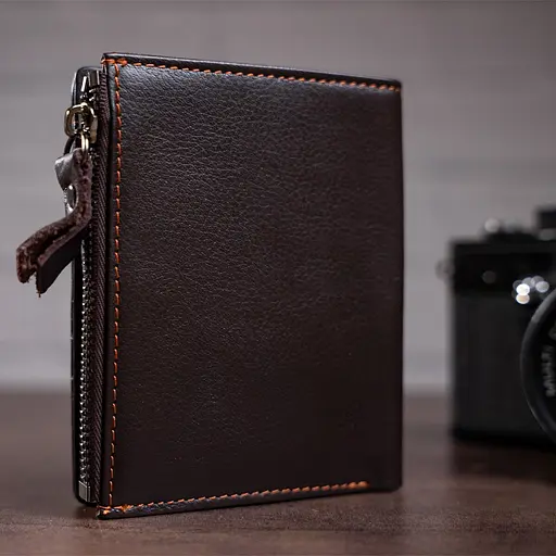 Мужской кожаный кошелек Vintage 9х11.5х1.5 см acs0015335 - фото 6