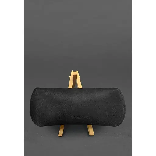 Кожаный чехол для очков BlankNote Crazy Horse с клапаном на магните Черный - фото 6