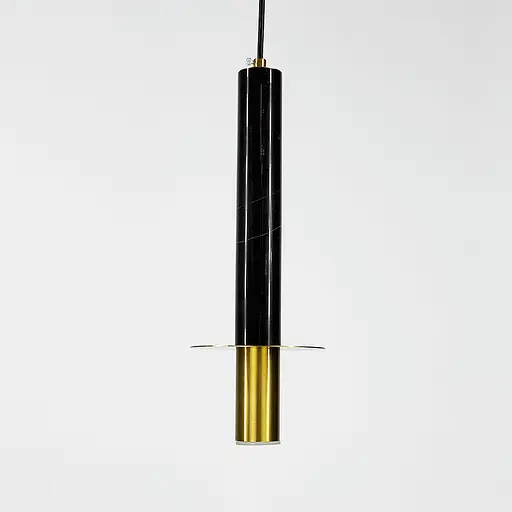 Підвіс Aurea із чорним мармуровим плафоном в стилі Ар-деко Line.F SC 3/1 BK - фото 3