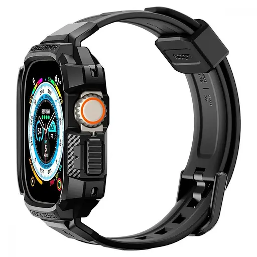 Чохол та ремінець Spigen Rugged Armor Pro Band для Apple Watch Ultra 49 мм Black (ACS05460) - фото 3