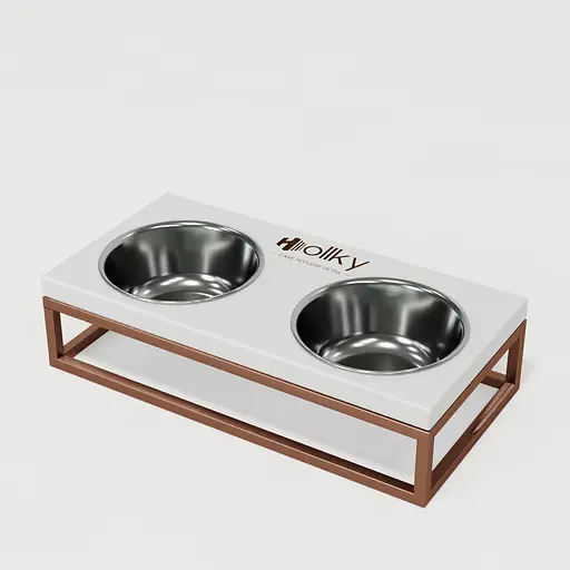 Hollky Base S — миски на підставці для маленьких собак та котів (2 × 0,45 л) - фото 2