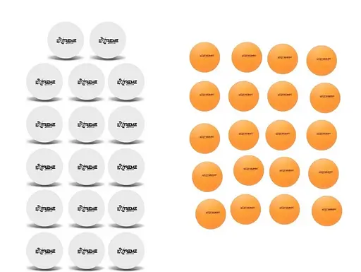 Набір м'ячів для настільного тенісу TT24186 40 мм, 20 штук у пакеті (6900069414791) МІКС - фото 1
