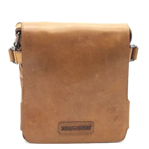 Кожаная мужская сумка через плечо Hill&Burry 24.5х21х6 см sum0025924 - фото 1