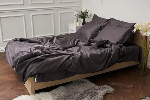 Комплект постільної білизни Moon&Star King Size 220x240 см наволочки 2х40х60 см Rain Cloud Satin Premium - фото 3