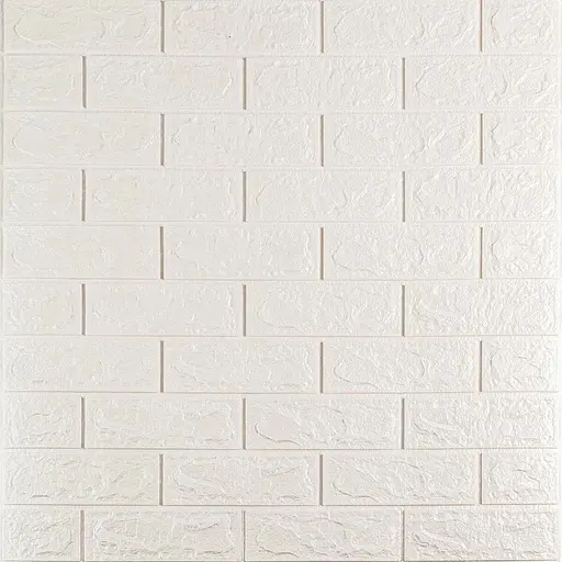 3D панель самоклеящаяся 700х770х5мм кирпич Белый (001-5) SW-00000029 - фото 1
