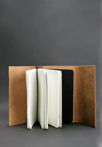 Шкіряний блокнот (Софт-бук) 1.0 світло-коричневий - фото 3